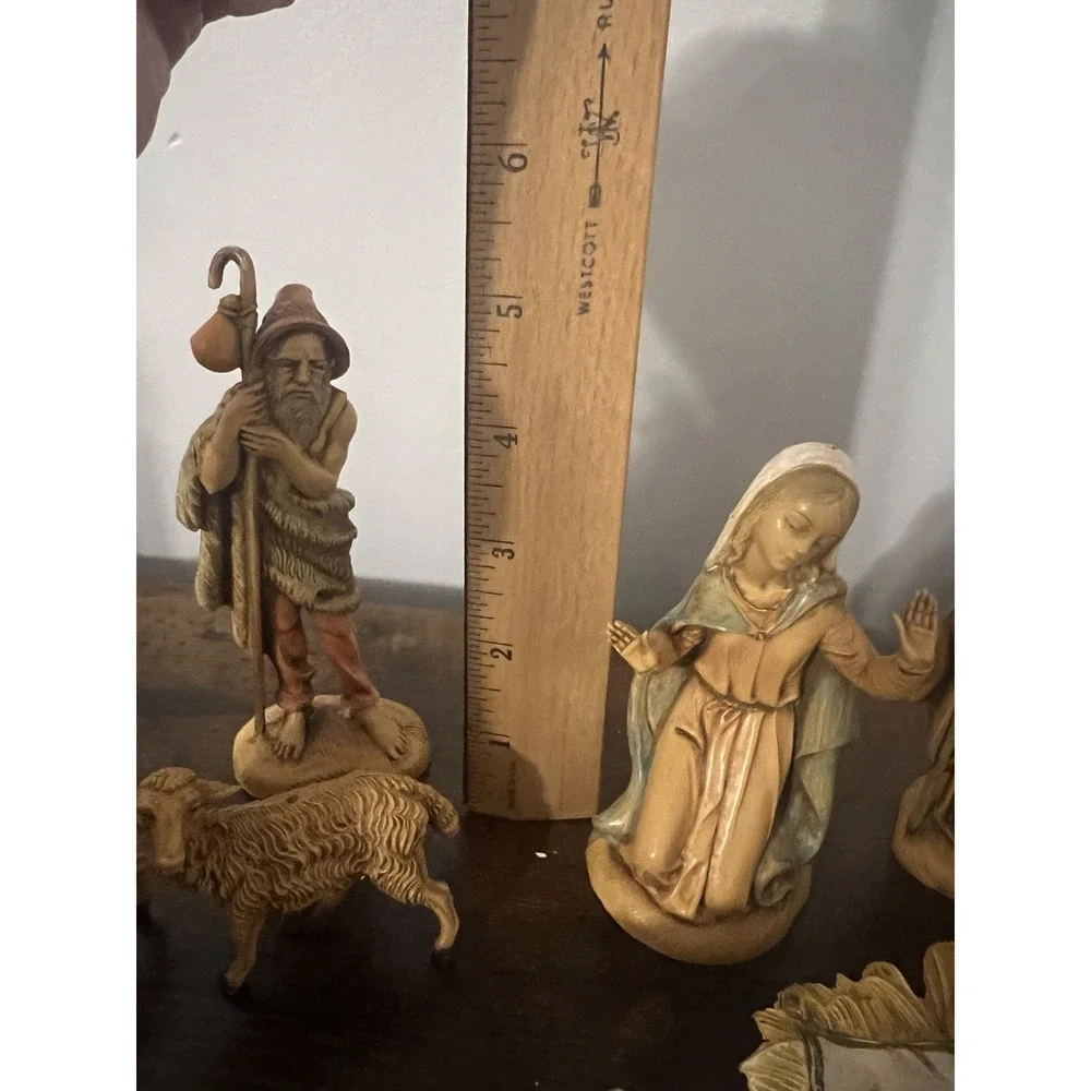 Vintage Italian Nativity Set 12 Pc Depose Italy Figures Missing‎ Baby Jesus